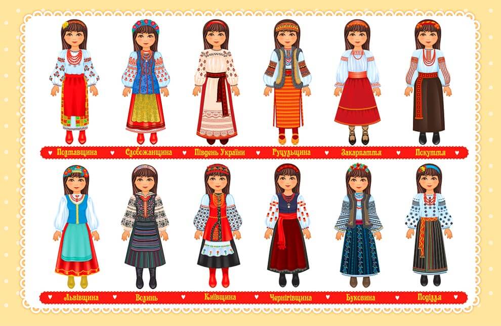 Українське народне вбрання. Одягни ляльку. Альбом наліпок - інші зображення